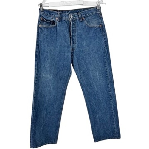 Vintage Usa Levi's 501xx Straight Leg Jeans Mens 35x36 Blue Medium Button Fly